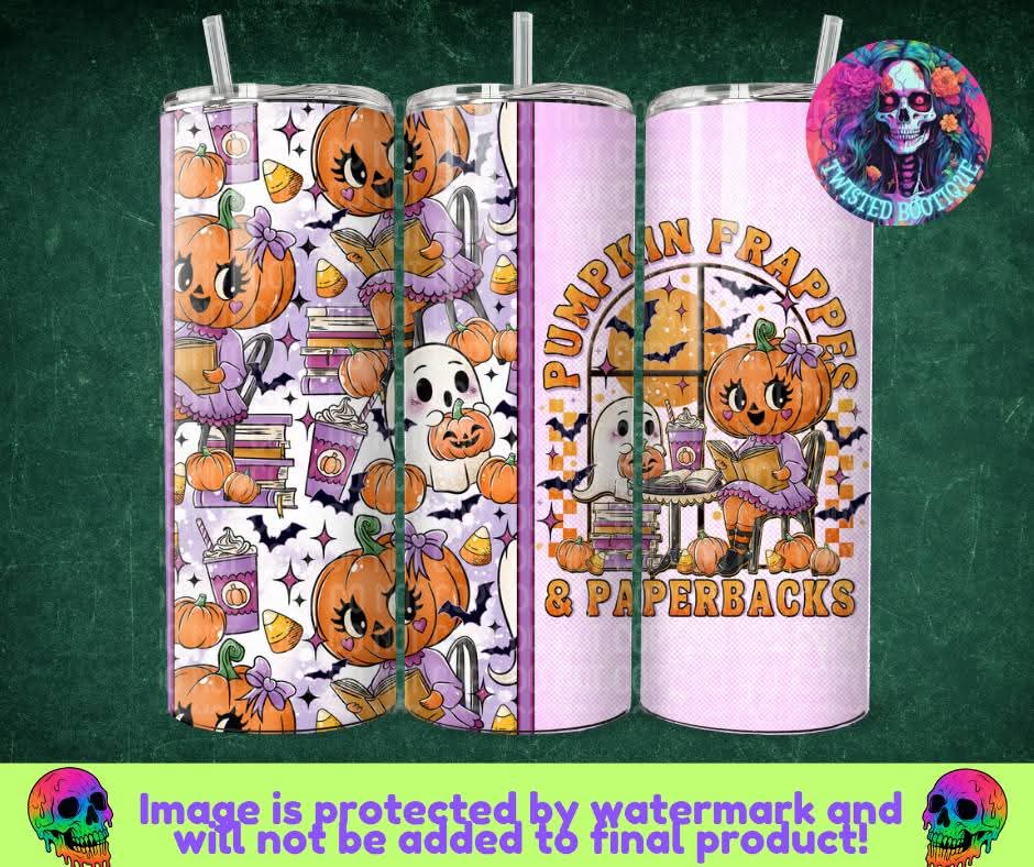 Pumpkin Frappes & Paper Backs Tumbler