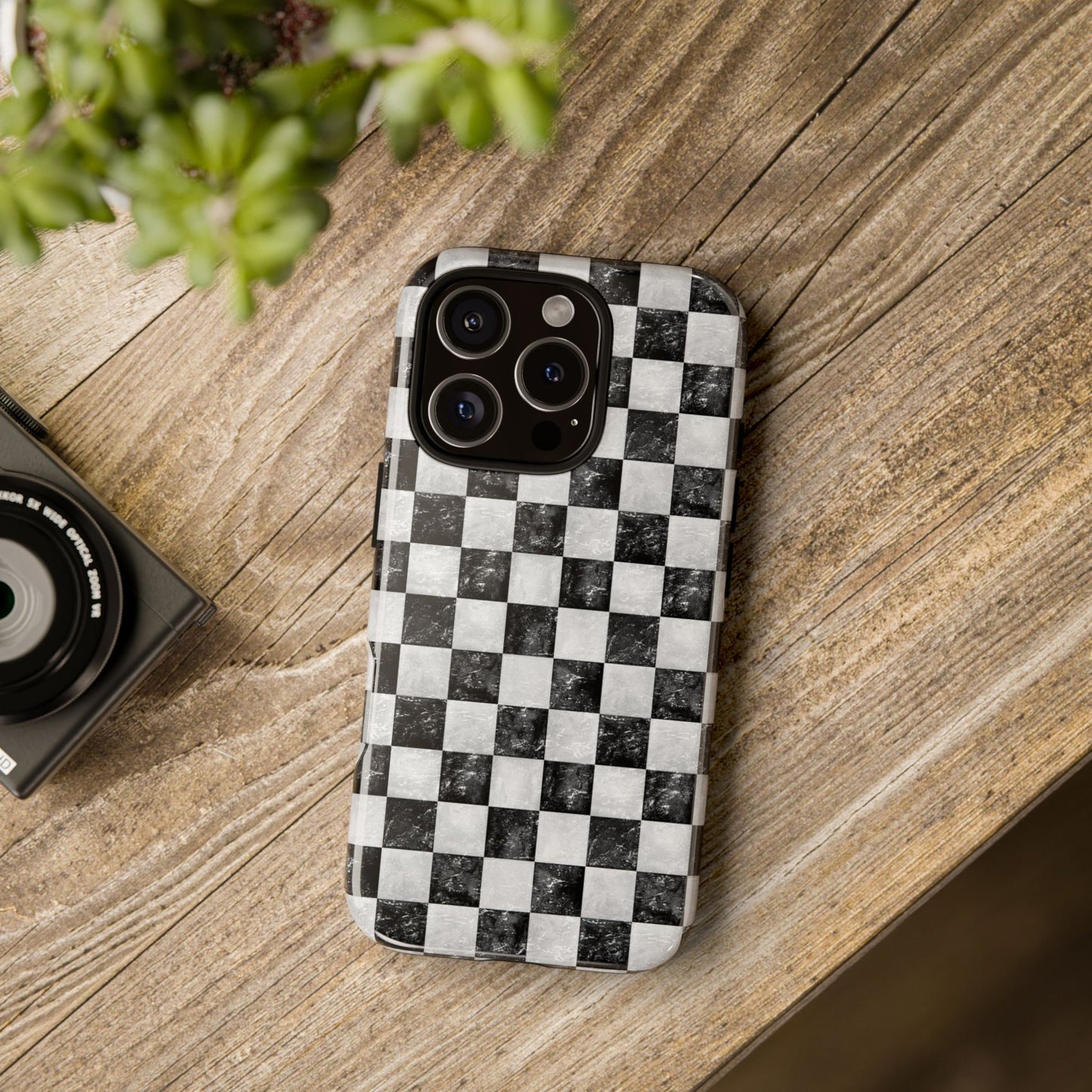 Grunge Checkered Phone Case