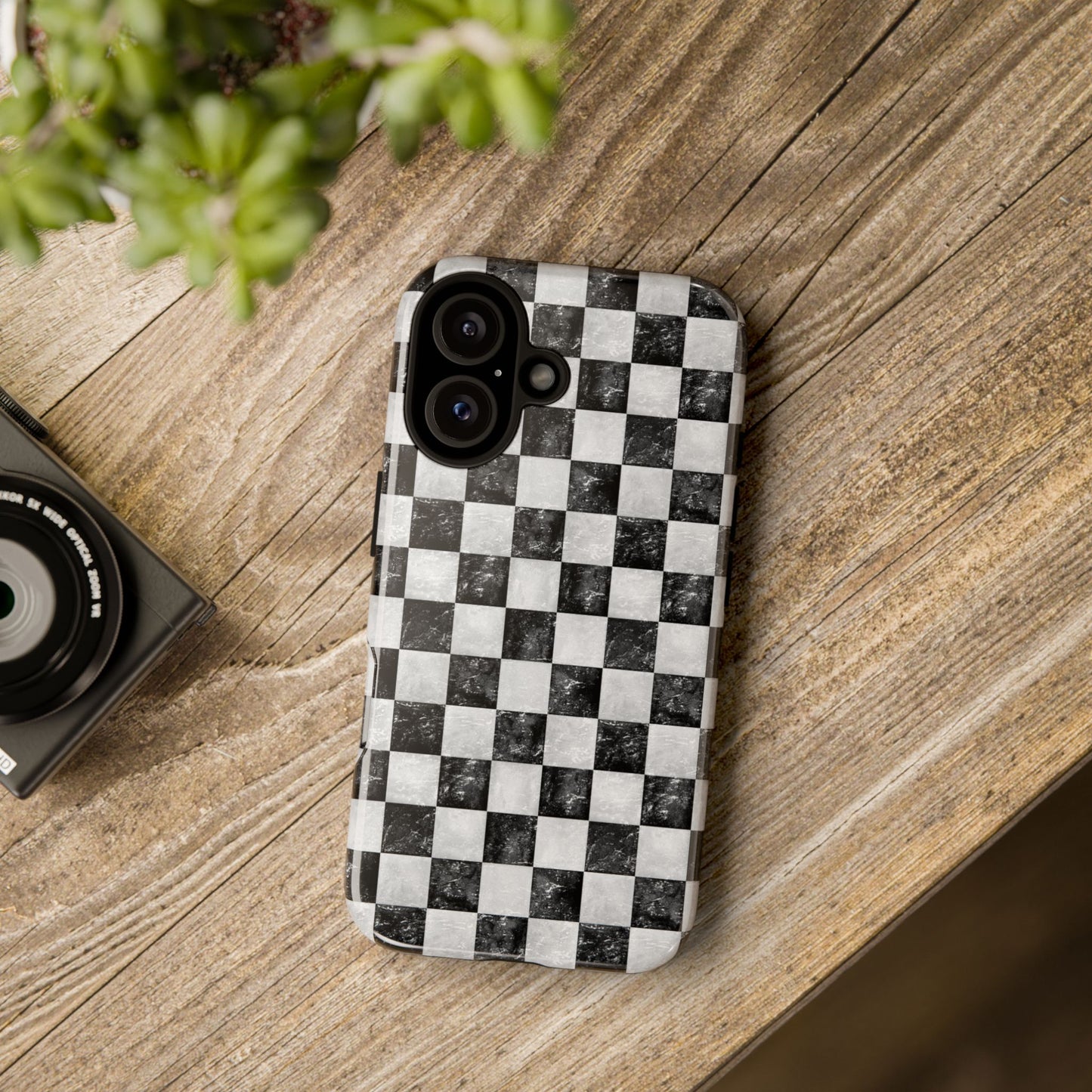 Grunge Checkered Phone Case