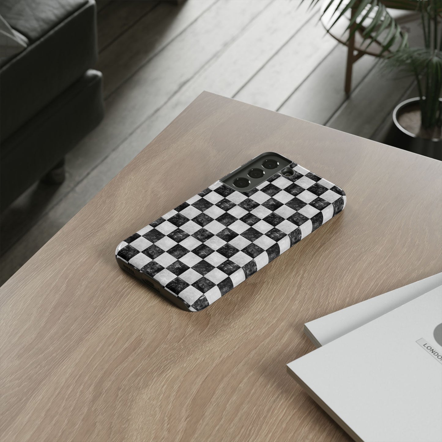 Grunge Checkered Phone Case