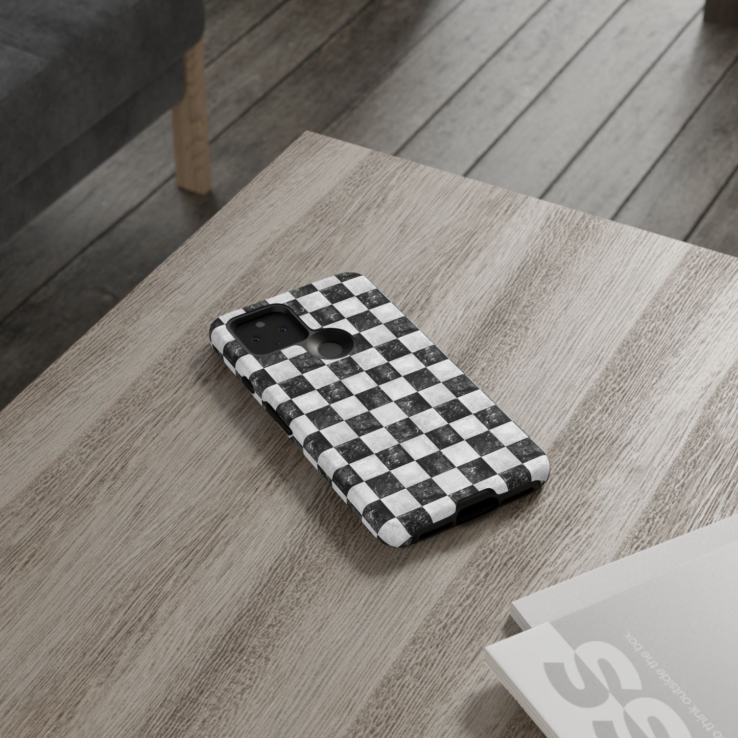 Grunge Checkered Phone Case