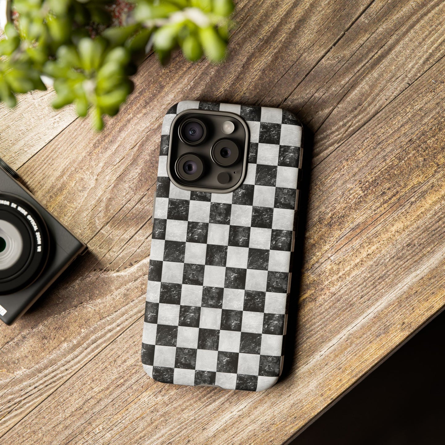 Grunge Checkered Phone Case