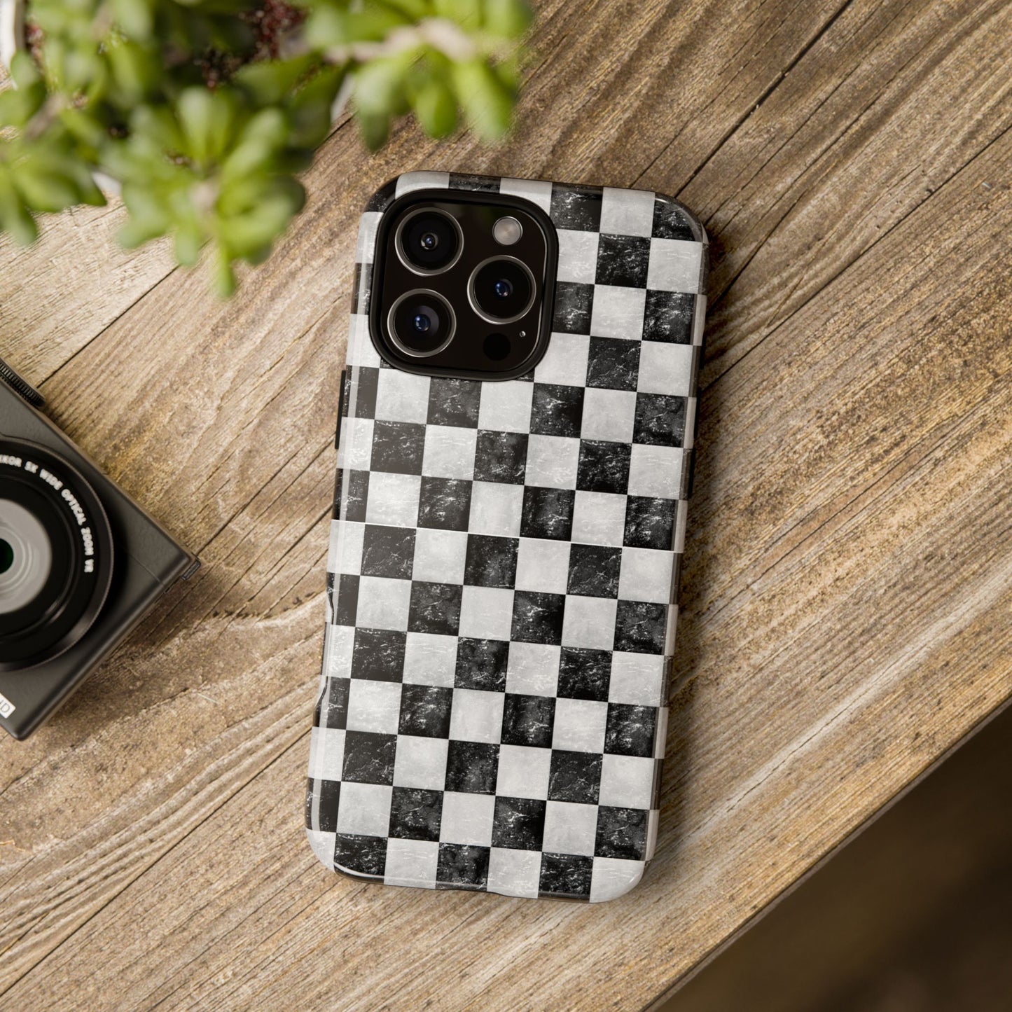 Grunge Checkered Phone Case