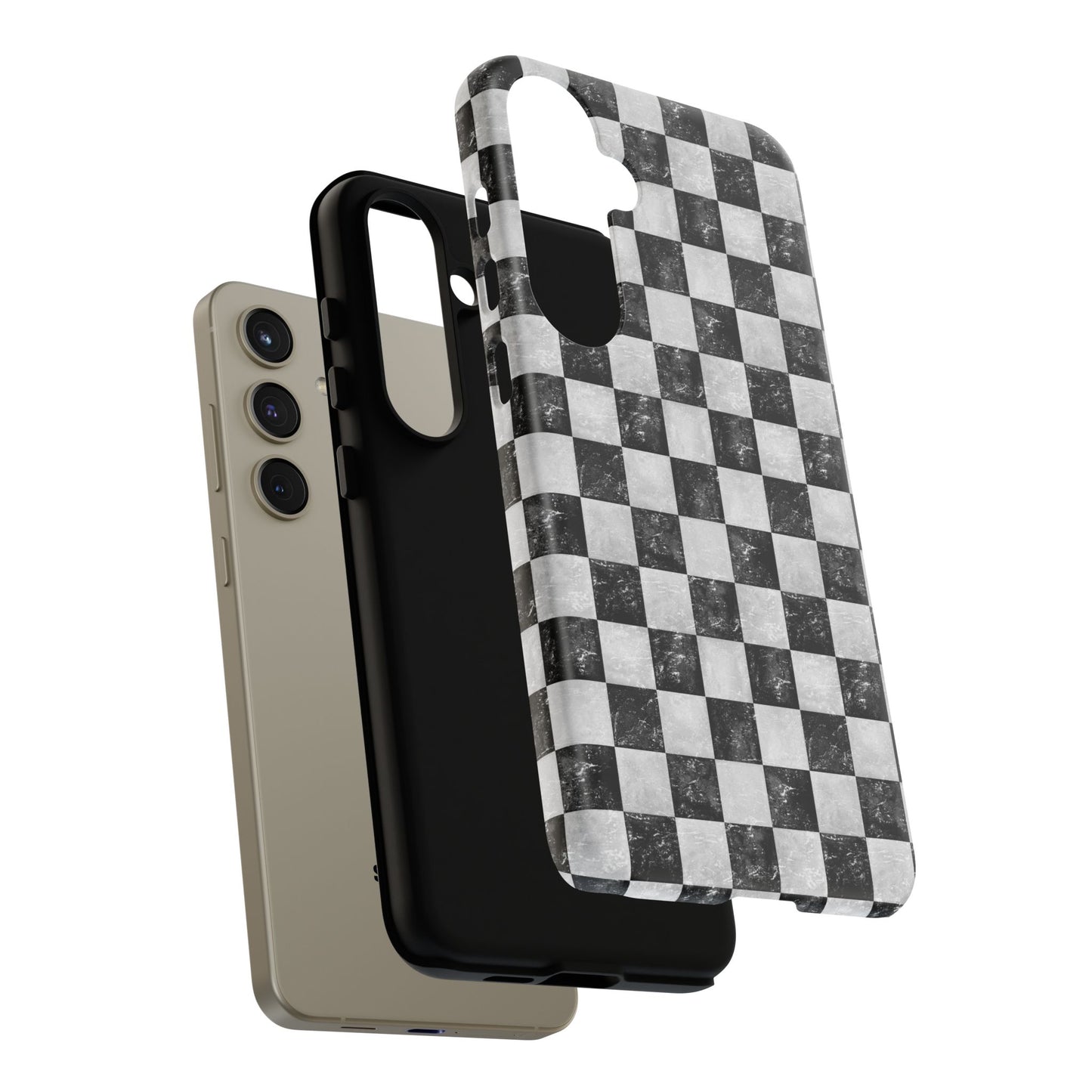Grunge Checkered Phone Case