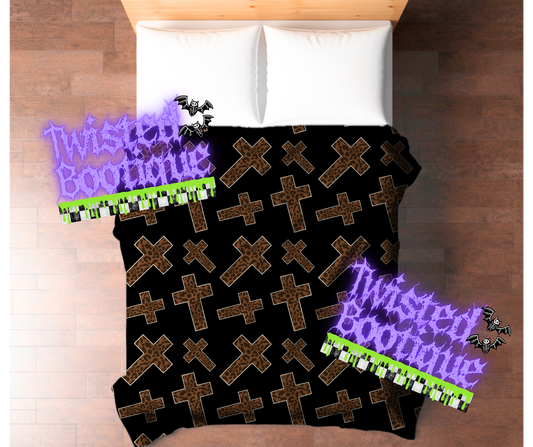 Leopard Crosses Plush Blanket