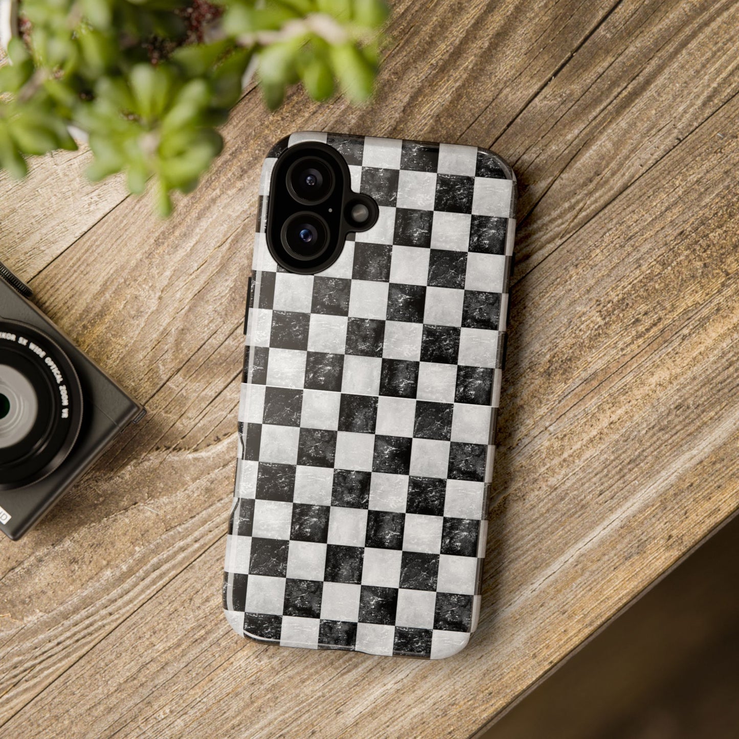 Grunge Checkered Phone Case
