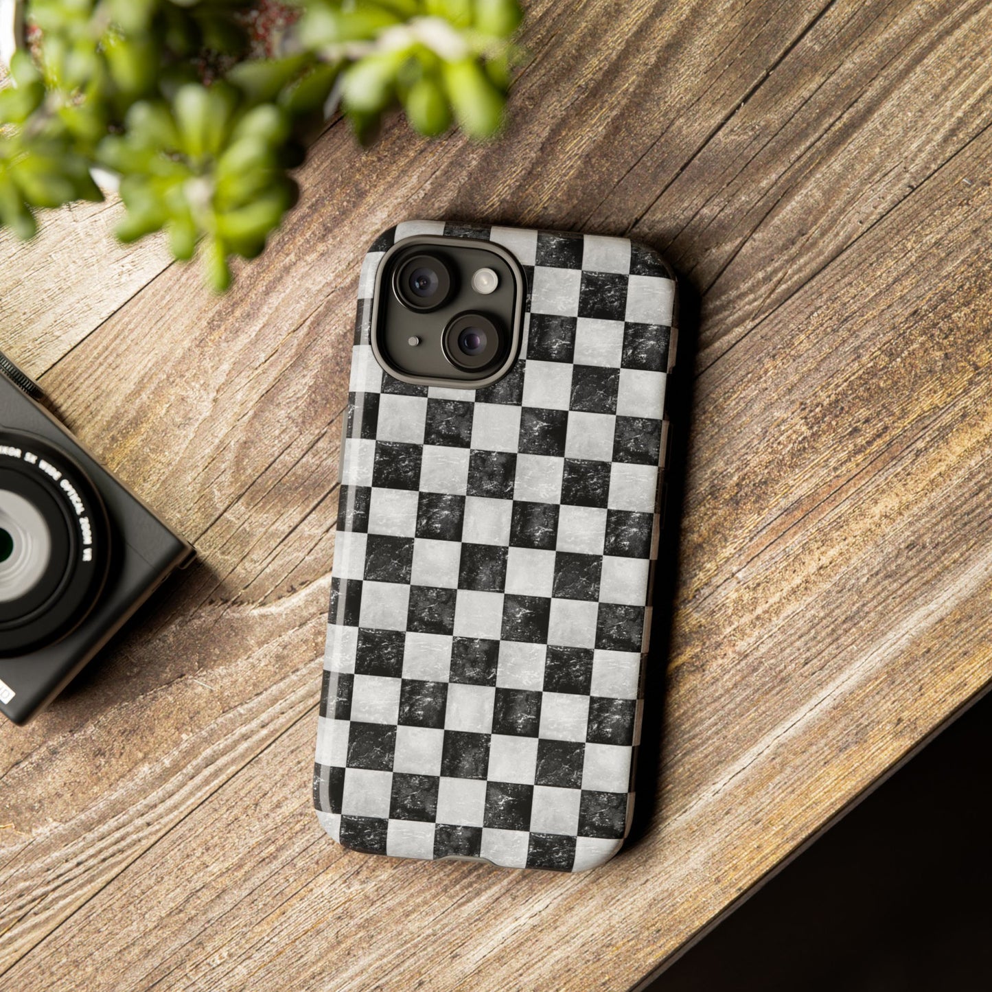 Grunge Checkered Phone Case