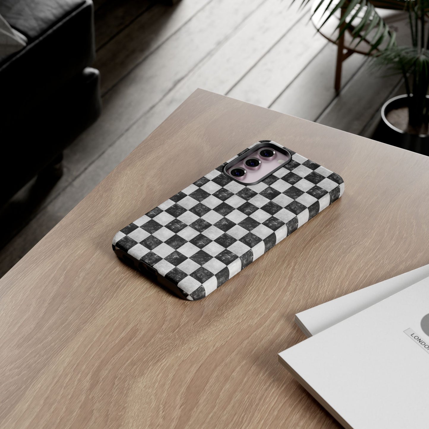 Grunge Checkered Phone Case