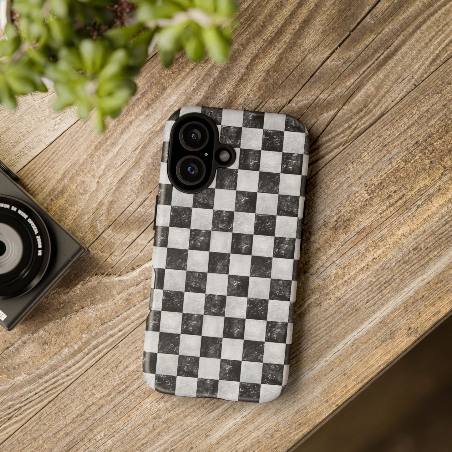 Grunge Checkered Phone Case
