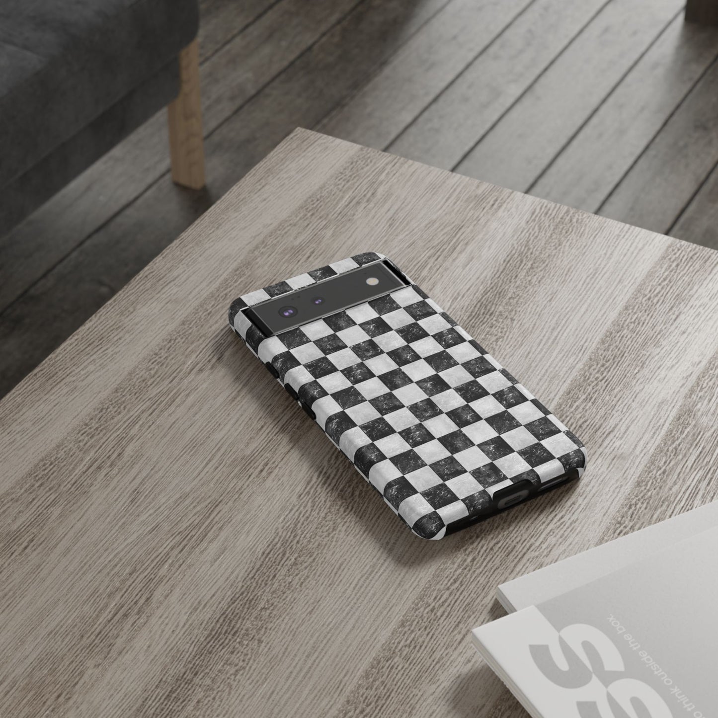 Grunge Checkered Phone Case