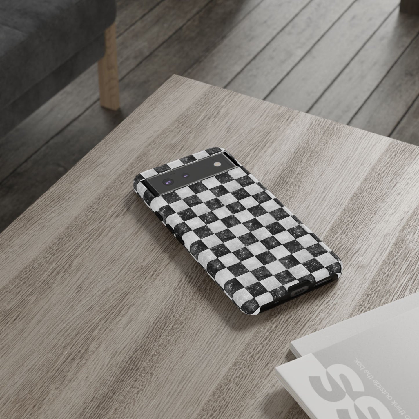 Grunge Checkered Phone Case
