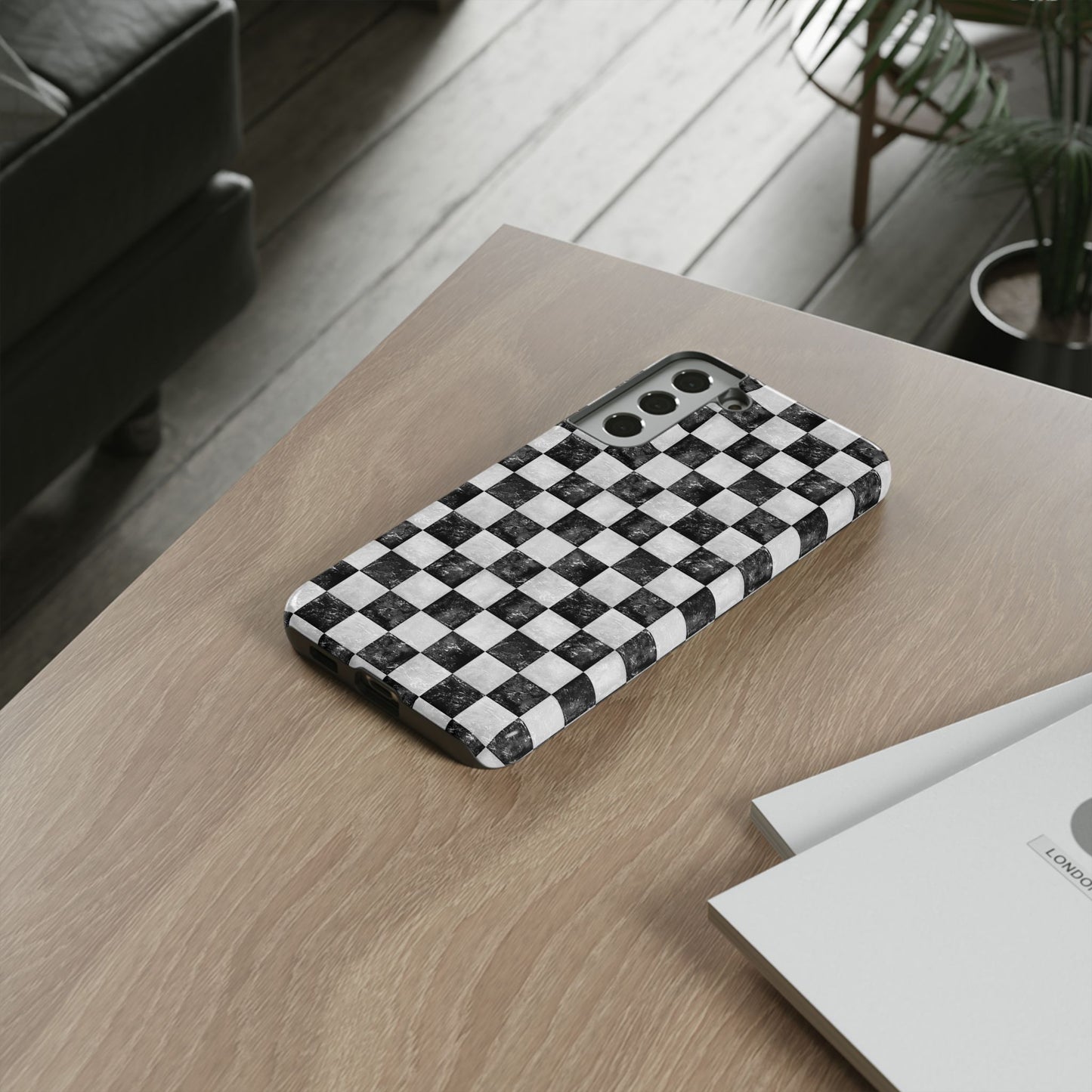 Grunge Checkered Phone Case