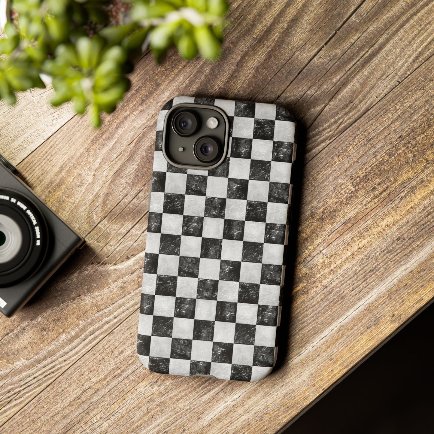 Grunge Checkered Phone Case