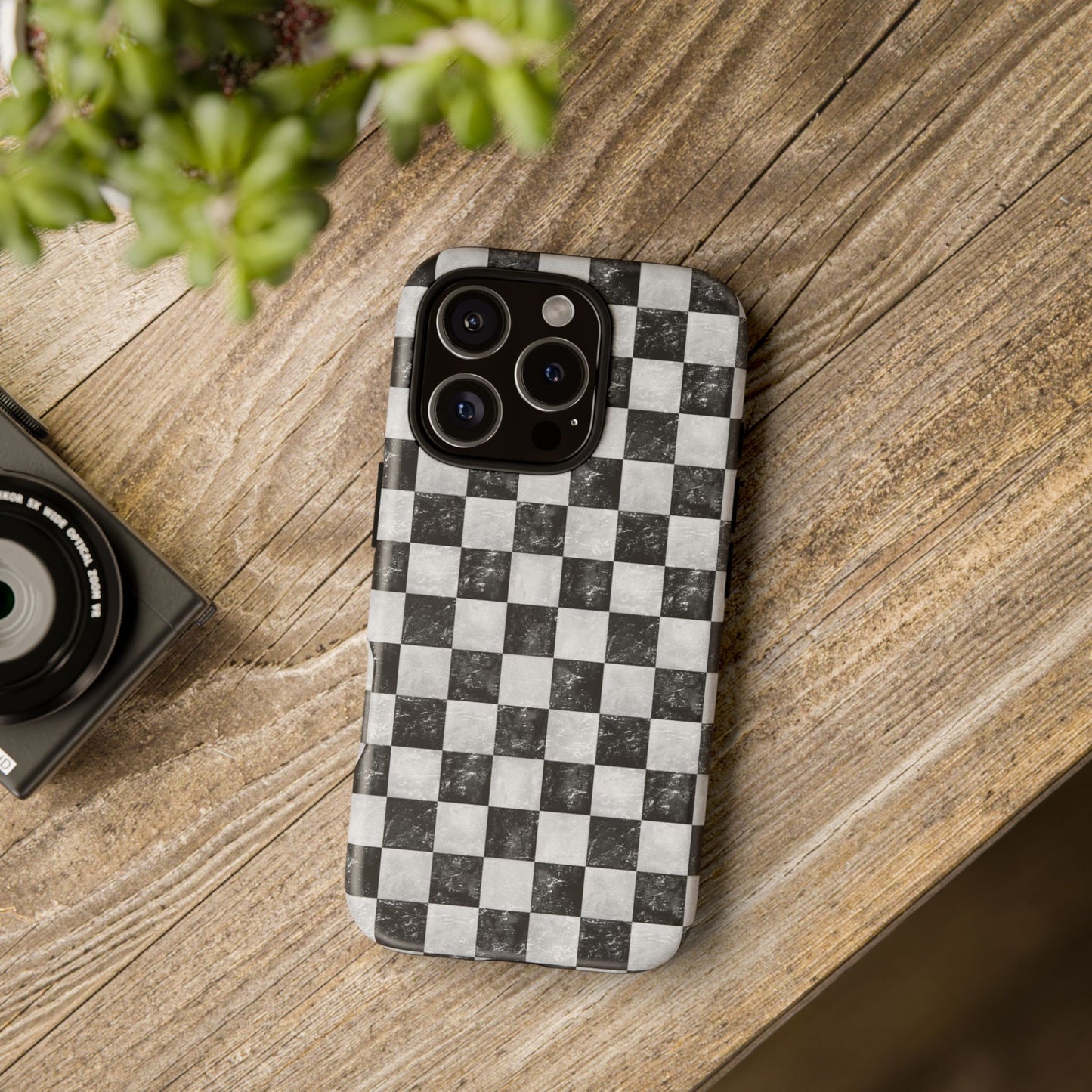 Grunge Checkered Phone Case