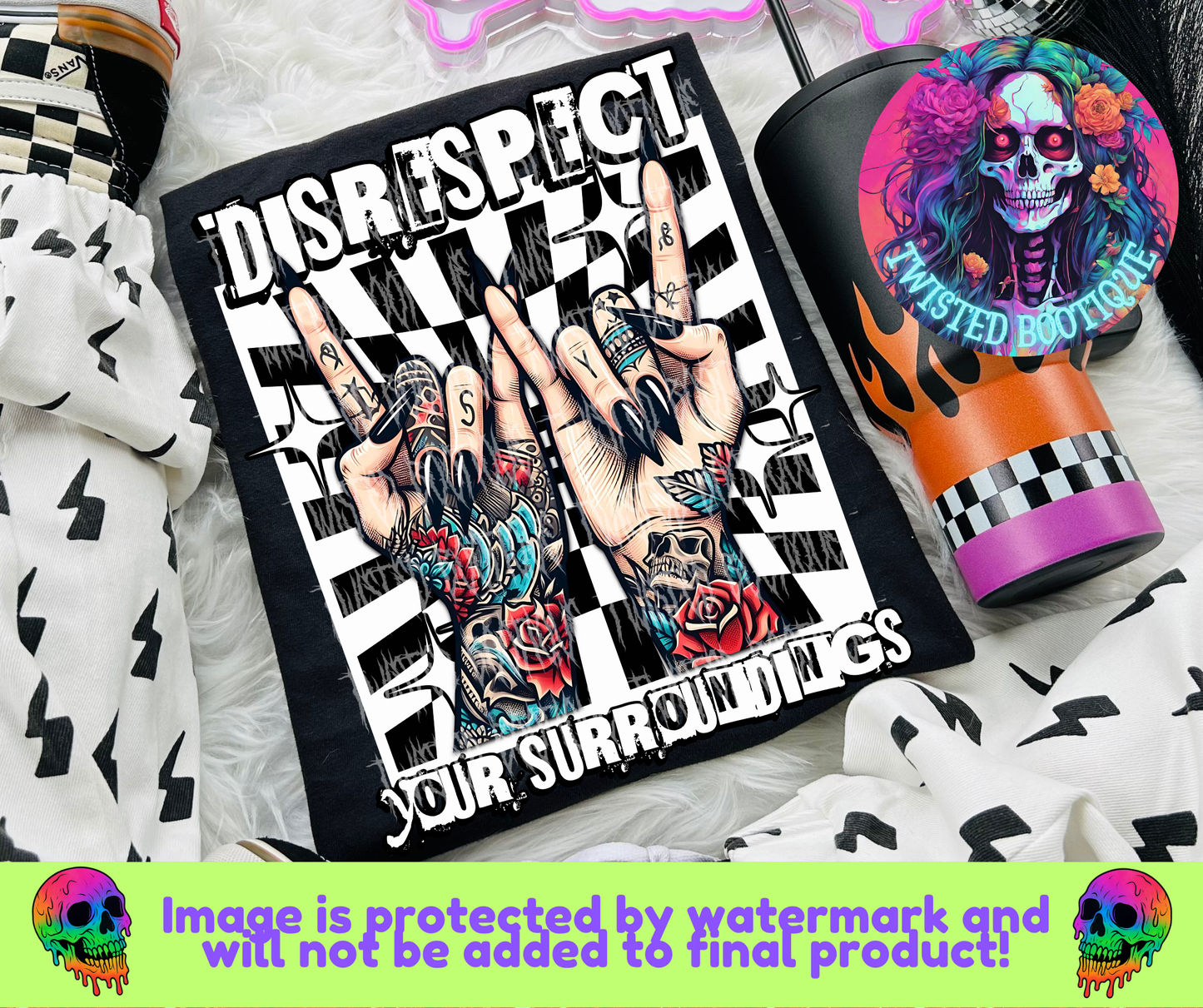 Disrespect Your Surroundings BLACK APPAREL ONLY