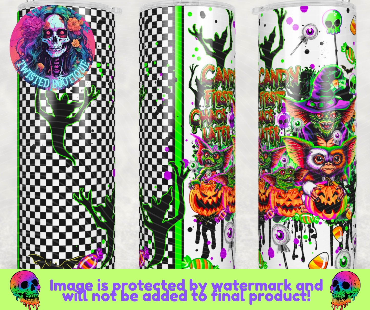 Candy First Chaos Later Tumbler