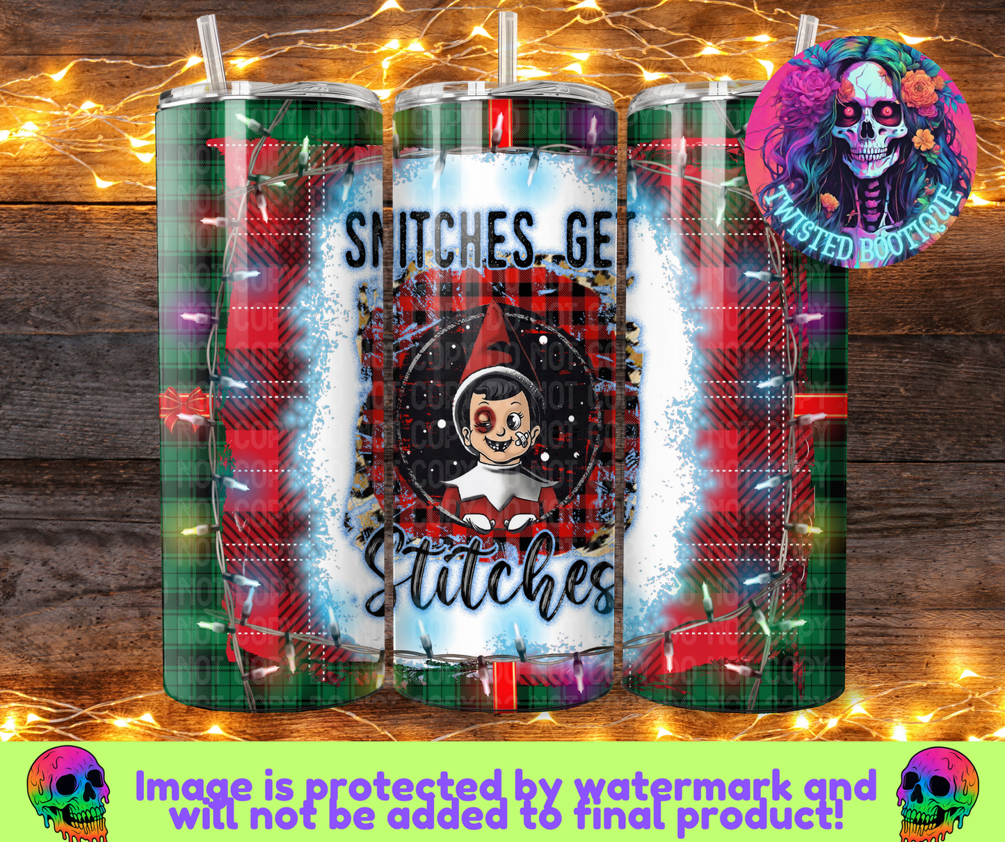Snitches Get Stitches Tumbler
