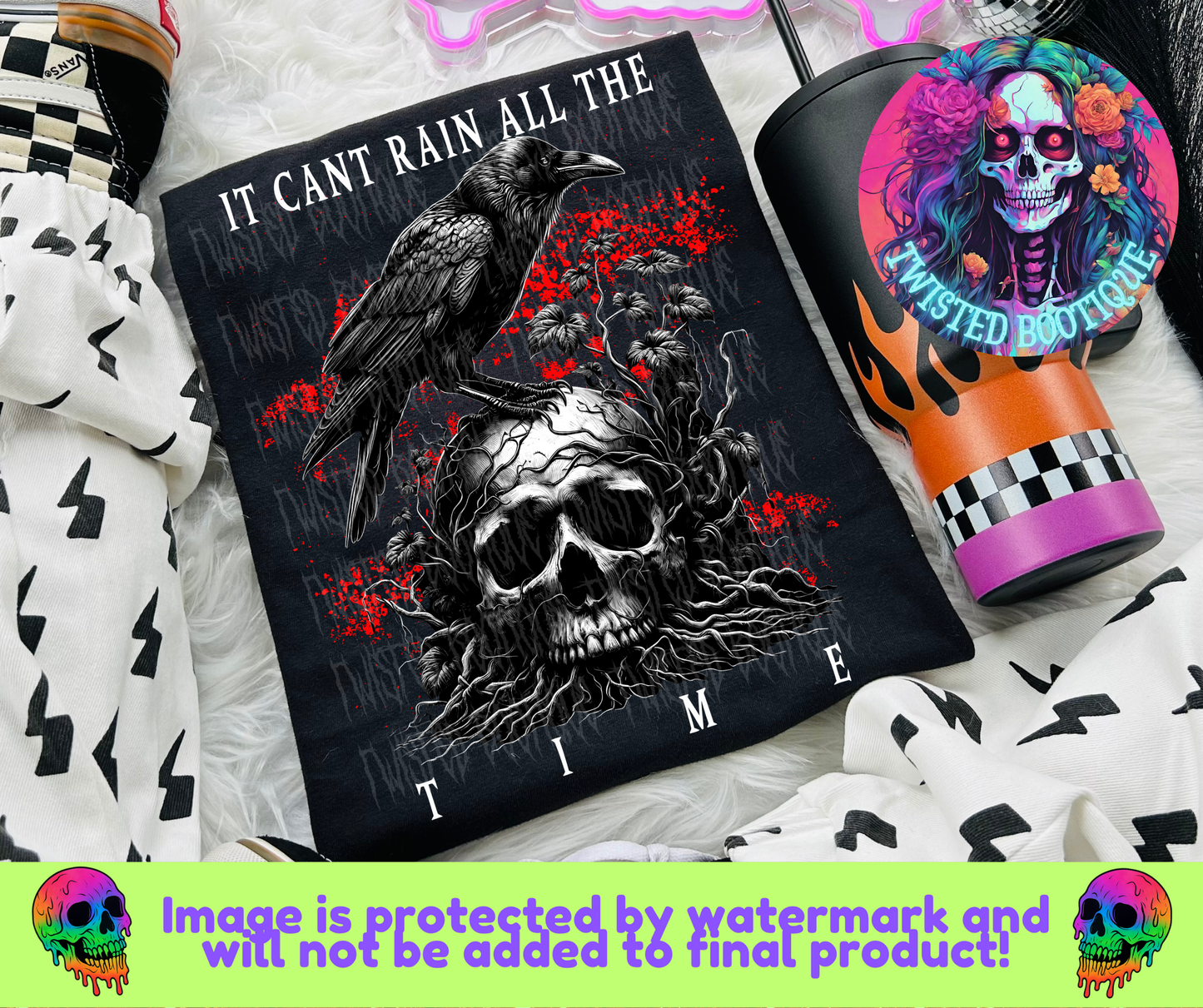 It Can't Rain All The Time BLACK APPAREL ONLY