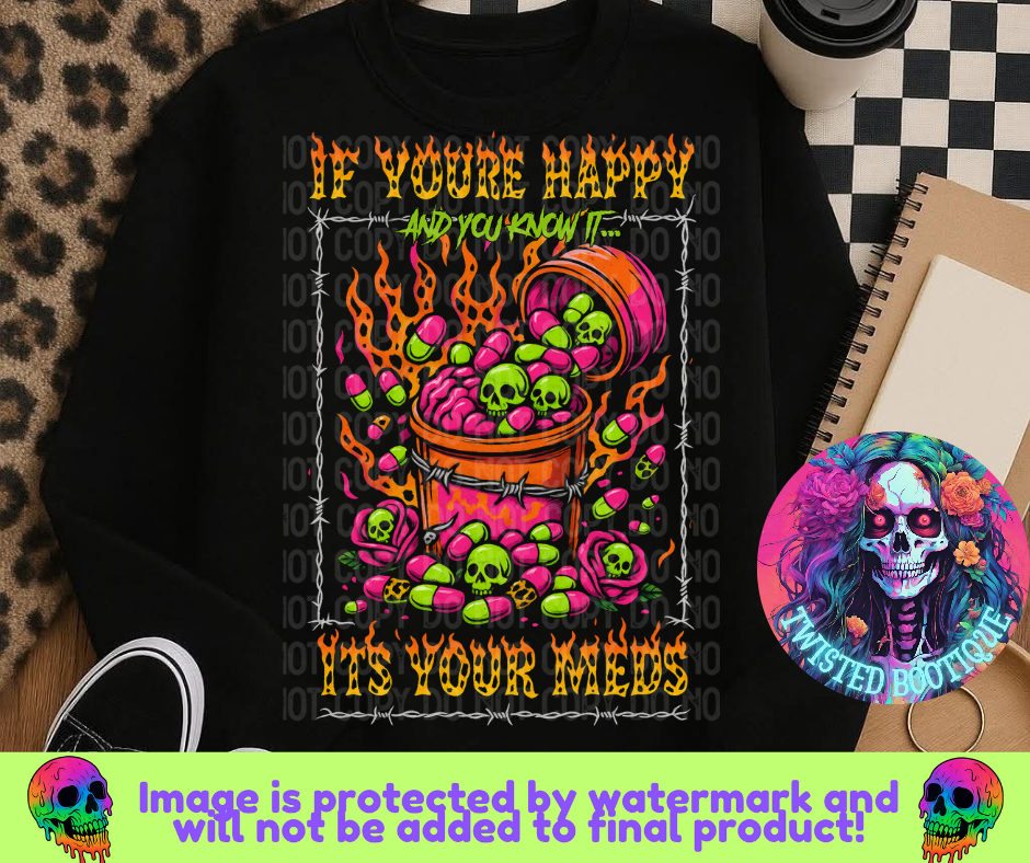 It's Your Meds BLACK APPAREL ONLY