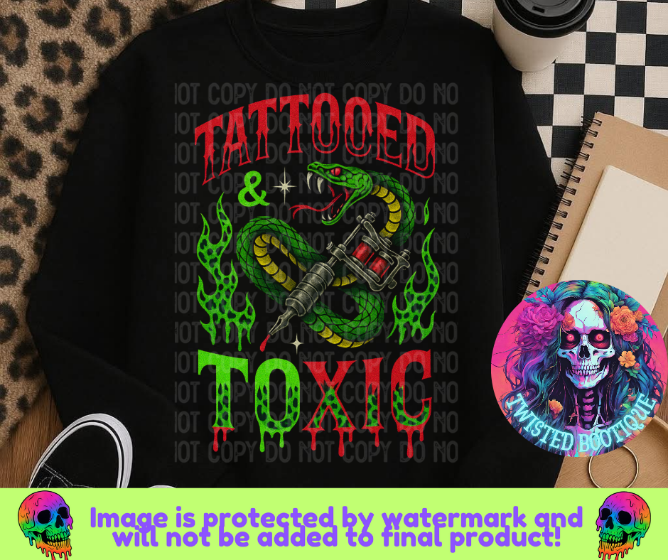 Tattooed & Toxic BLACK APPAREL ONLY