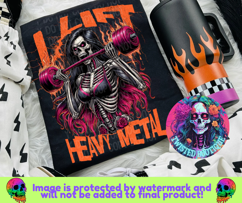 I Lift Heavy Metal BLACK APPAREL ONLY