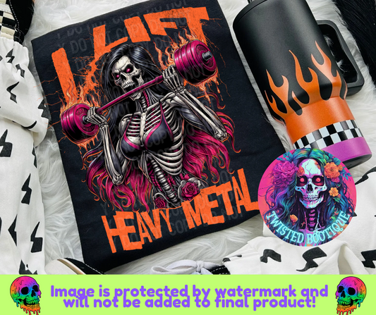 I Lift Heavy Metal BLACK APPAREL ONLY