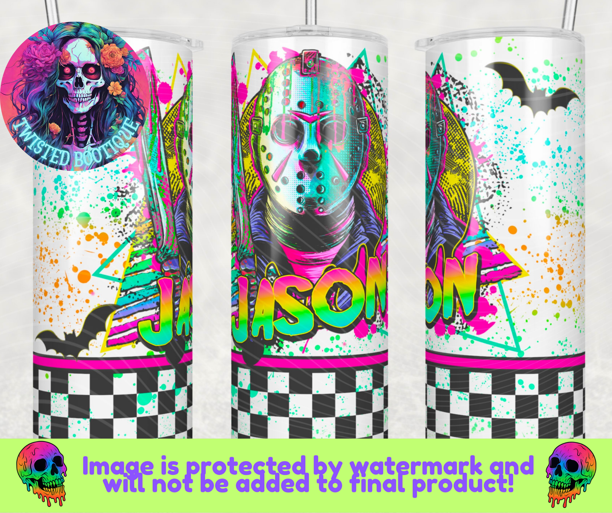 Neon Jason Tumbler