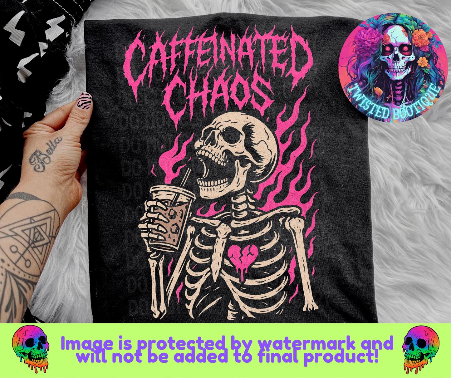 Caffeinated Chaos BLACK APPAREL ONLY