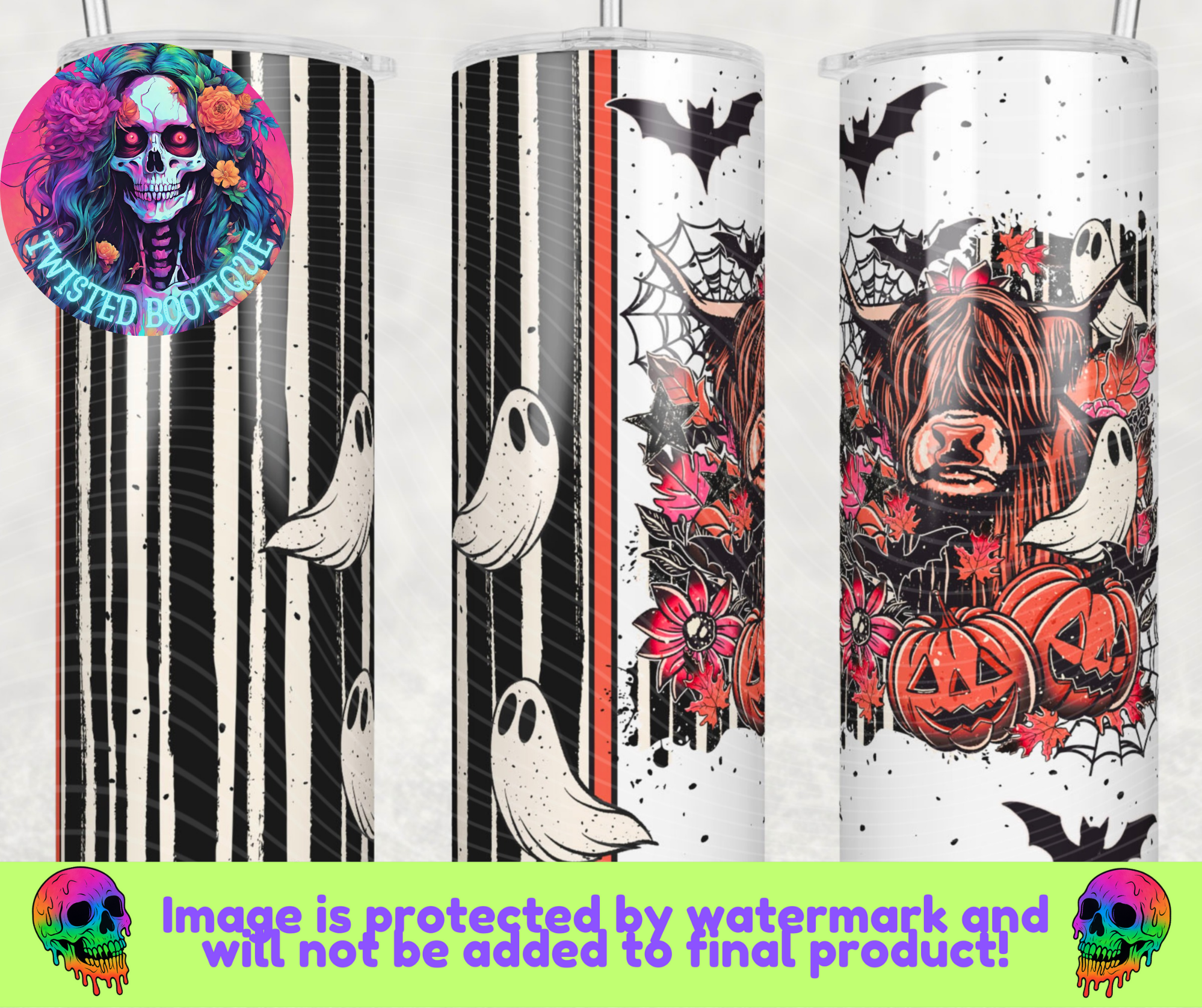 Spooky Highland Tumbler