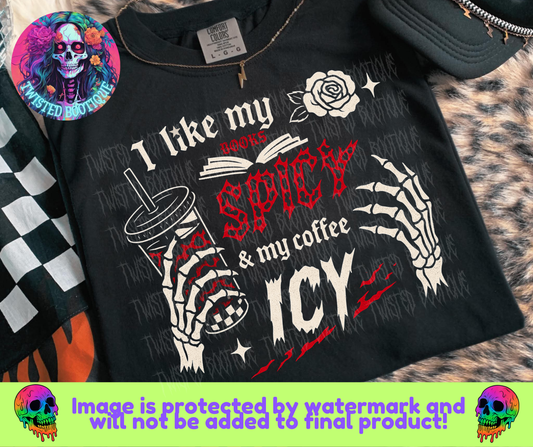 Spicy Books & Iced Coffee BLACK APPAREL ONLY