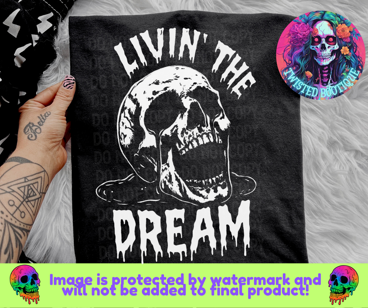 Livin The Dream BLACK APPAREL ONLY