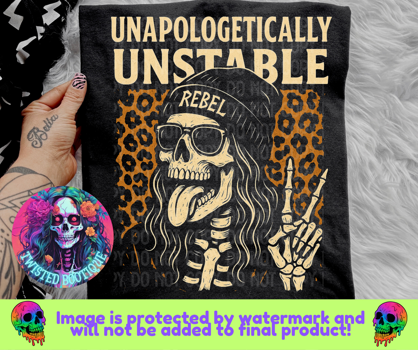 Unapologetically Unstable BLACK APPAREL ONLY