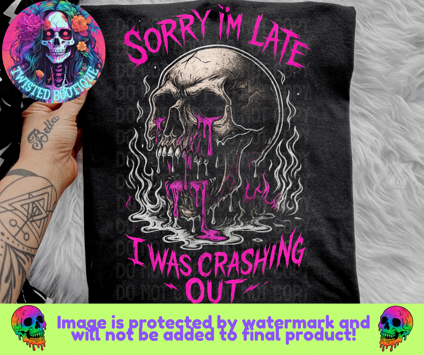 Crashing Out BLACK APPAREL ONLY